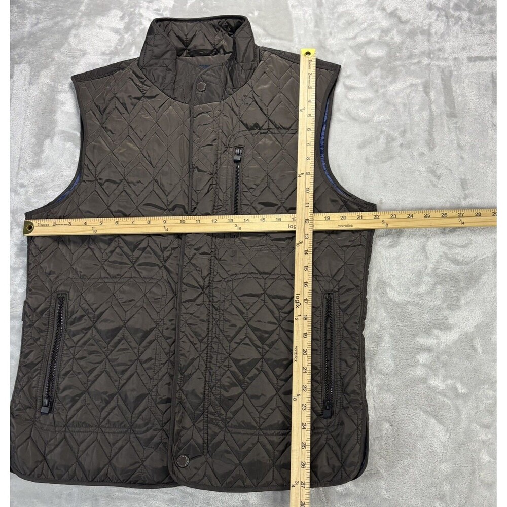 TailorByrd Puffer Vest Men’s Size M Lightweight Brown Zip Pockets Zip Snap - Picture 4 of 12